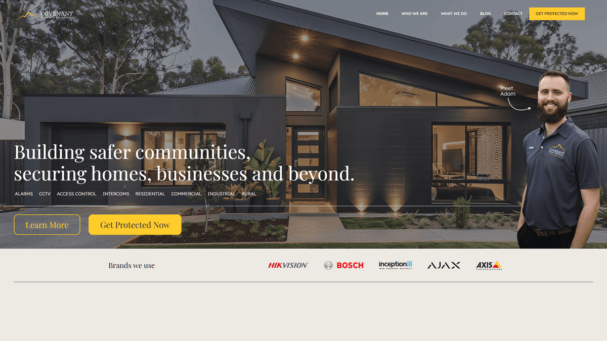 Covenant Security website by RAVENCI