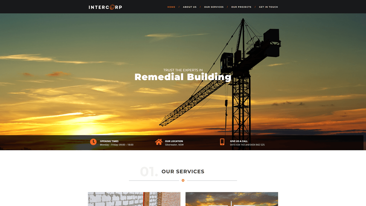 Intercorp Developments website by RAVENCI