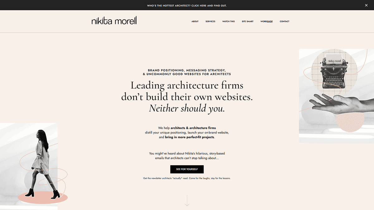 Nikita Morell website by RAVENCI
