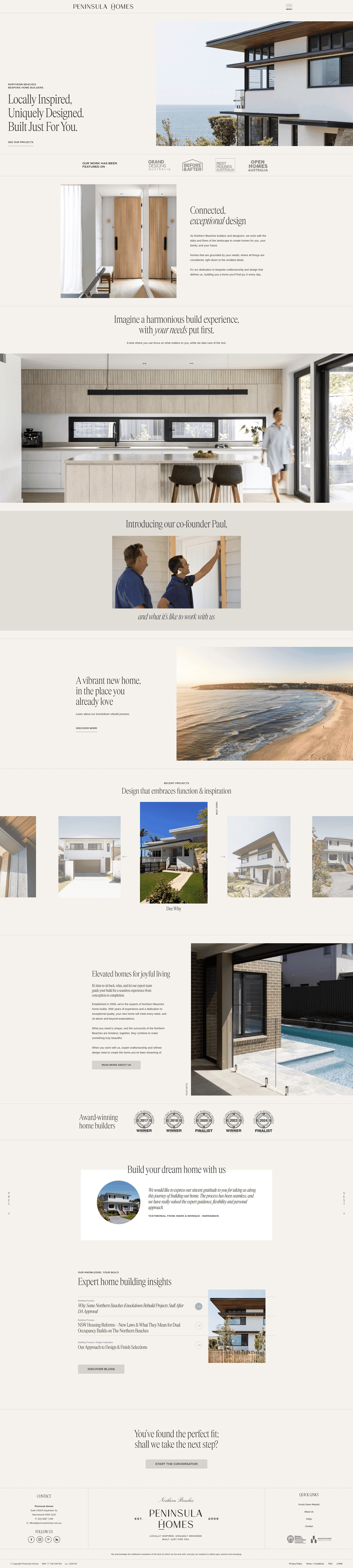 Peninsula Homes project showcase
